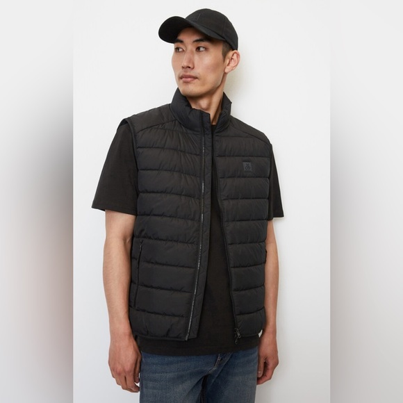 Marc O’ Polo Quilted Waistcoat Vest Recycled Fabric Black Men’s Medium - Picture 15 of 15